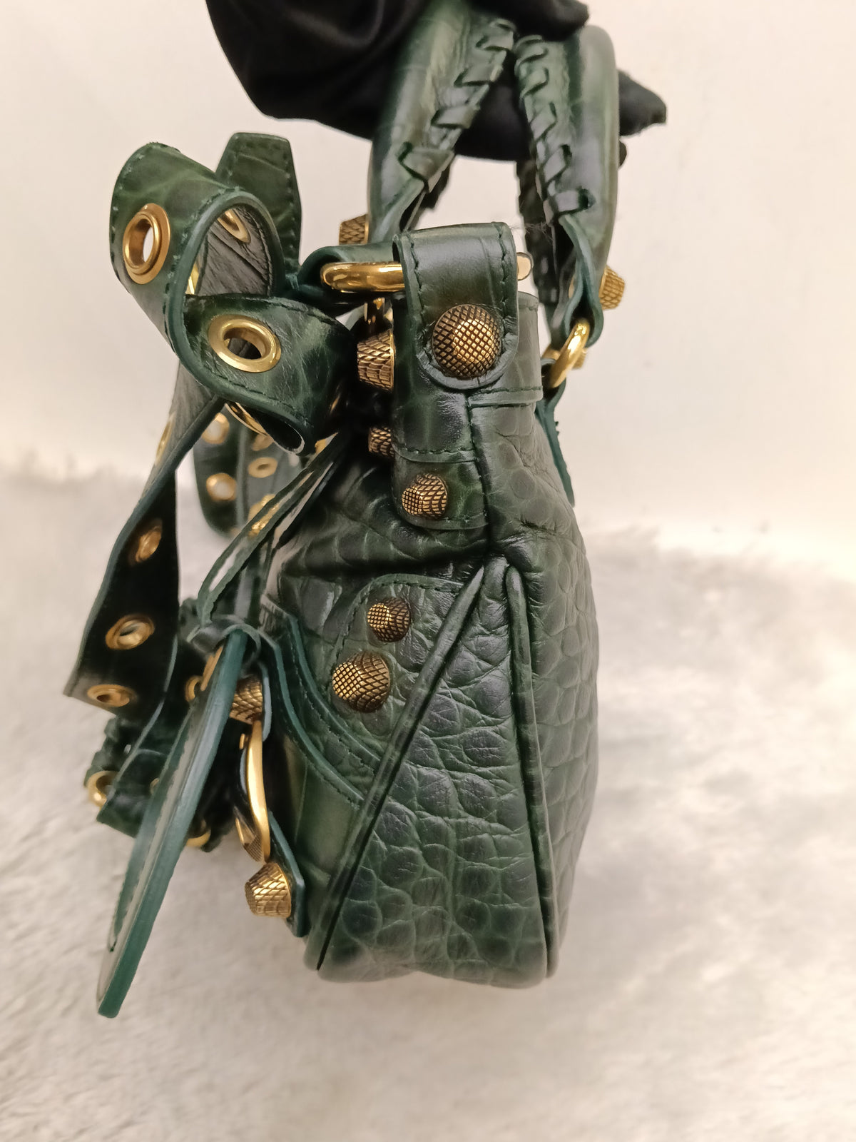 Balenciaga Neo Cagole Small Croco Green RGHW 2023