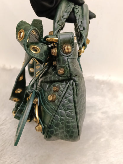Balenciaga Neo Cagole Small Croco Green RGHW 2023