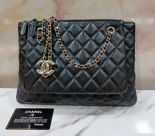 *Neverbeen Used* Chanel Double Case Black Lambskin GHW #29