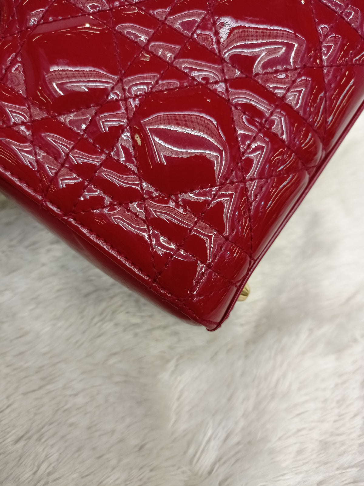 Lady Dior Mini Patent Red GHW 2019