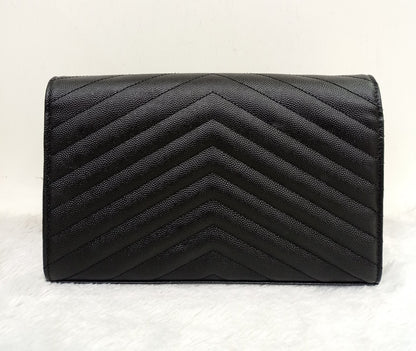 YsL WOC 22 Monogramme Chevron Grained All Black 2022