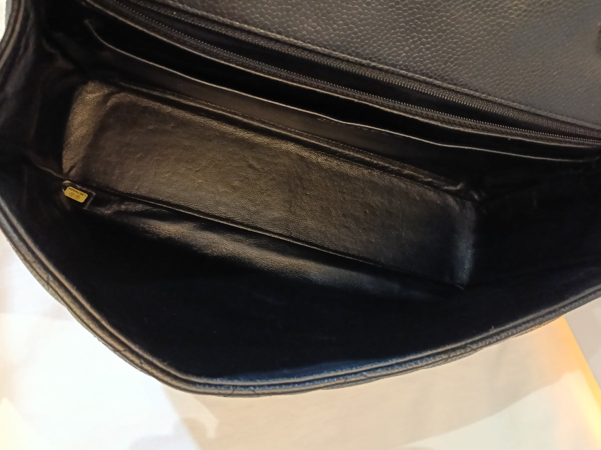 Chanel Jumbo Caviar Black SHW SF #13
