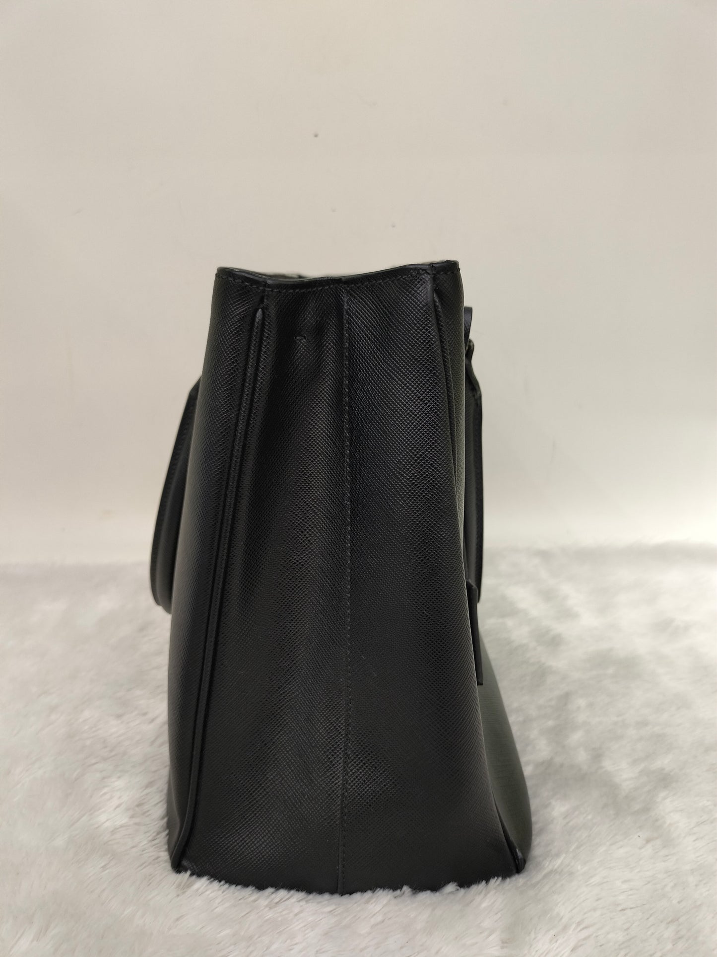 Prada Saffiano Lux Nero 33cm Double Zip GHW