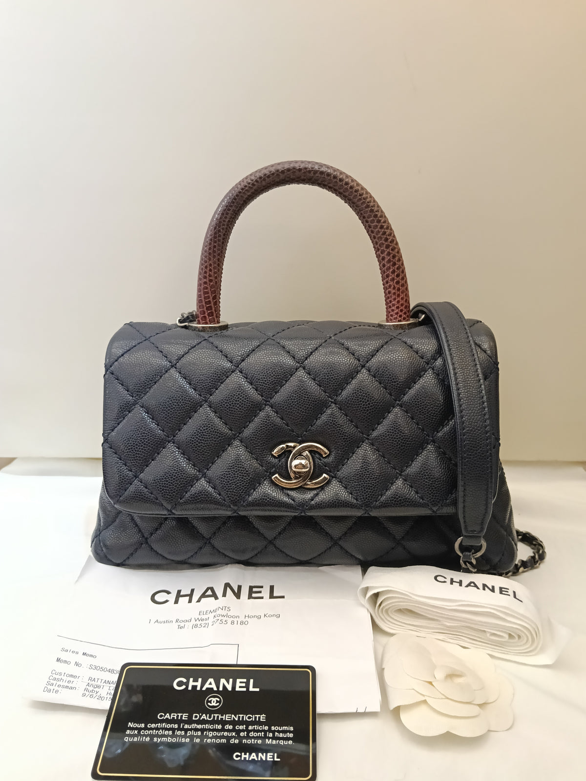 Chanel Coco Handle Small Caviar Dark Navy RHW #21