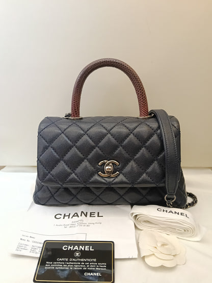 Chanel Coco Handle Small Caviar Dark Navy RHW #21