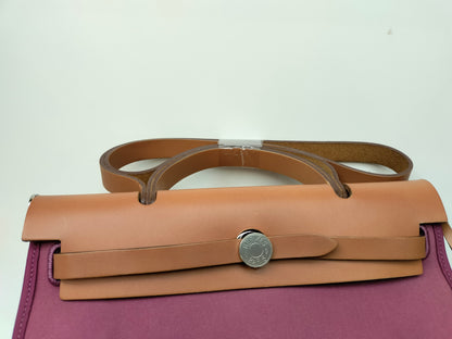 HB31 Zip Canvas Rose Purple Flap Brown PHW #R square