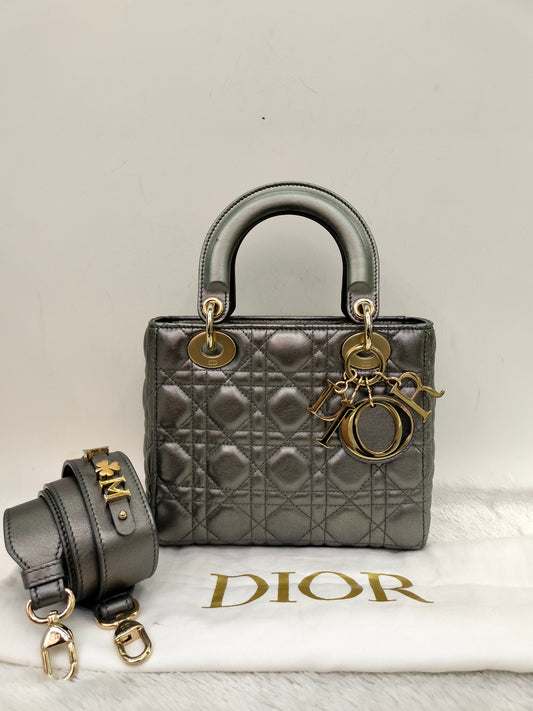 Lady Dior Small Gun Metal GHW 2019