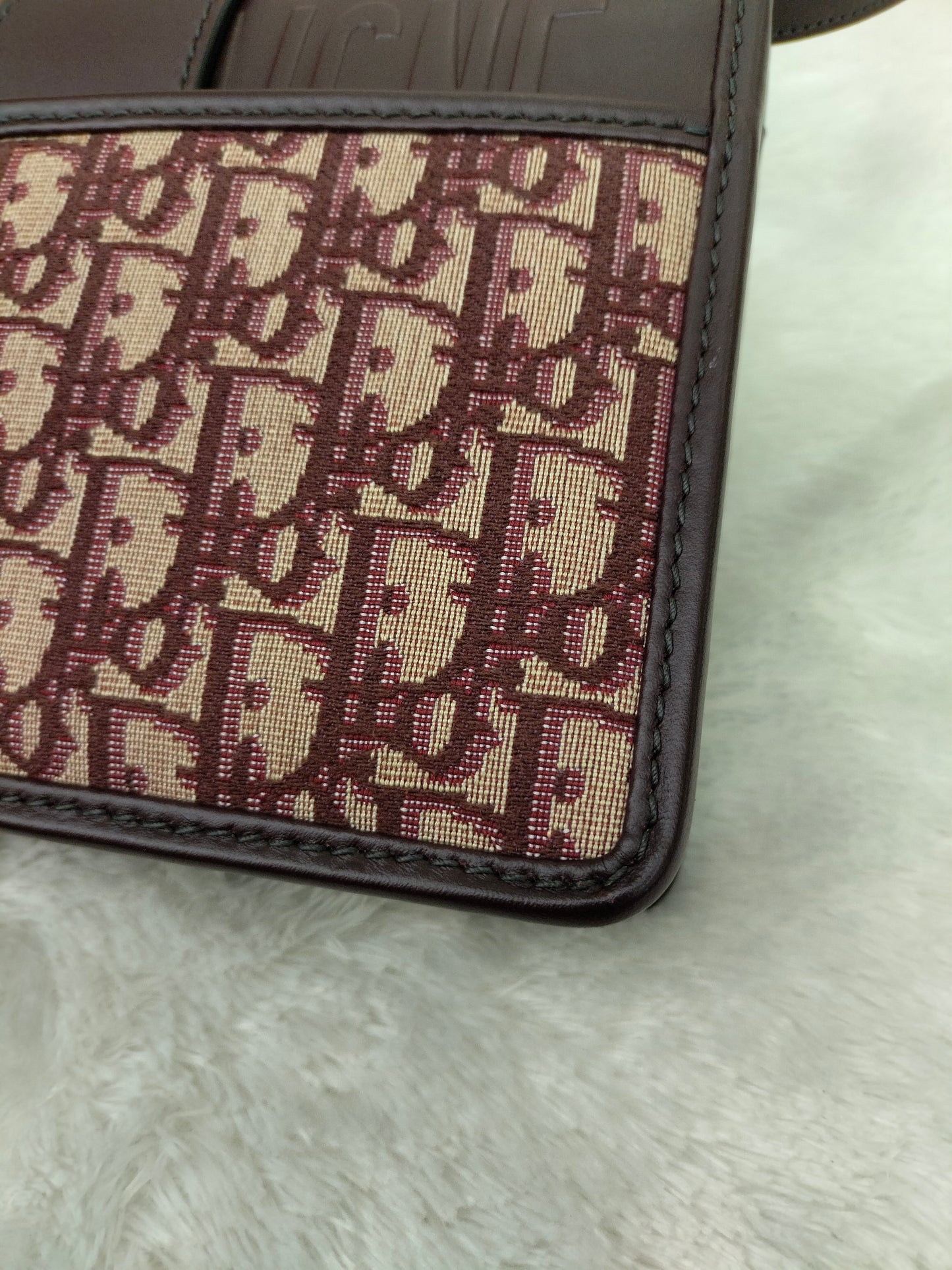Dior Montaigne Medium Oblique Burgundy GHW 2019