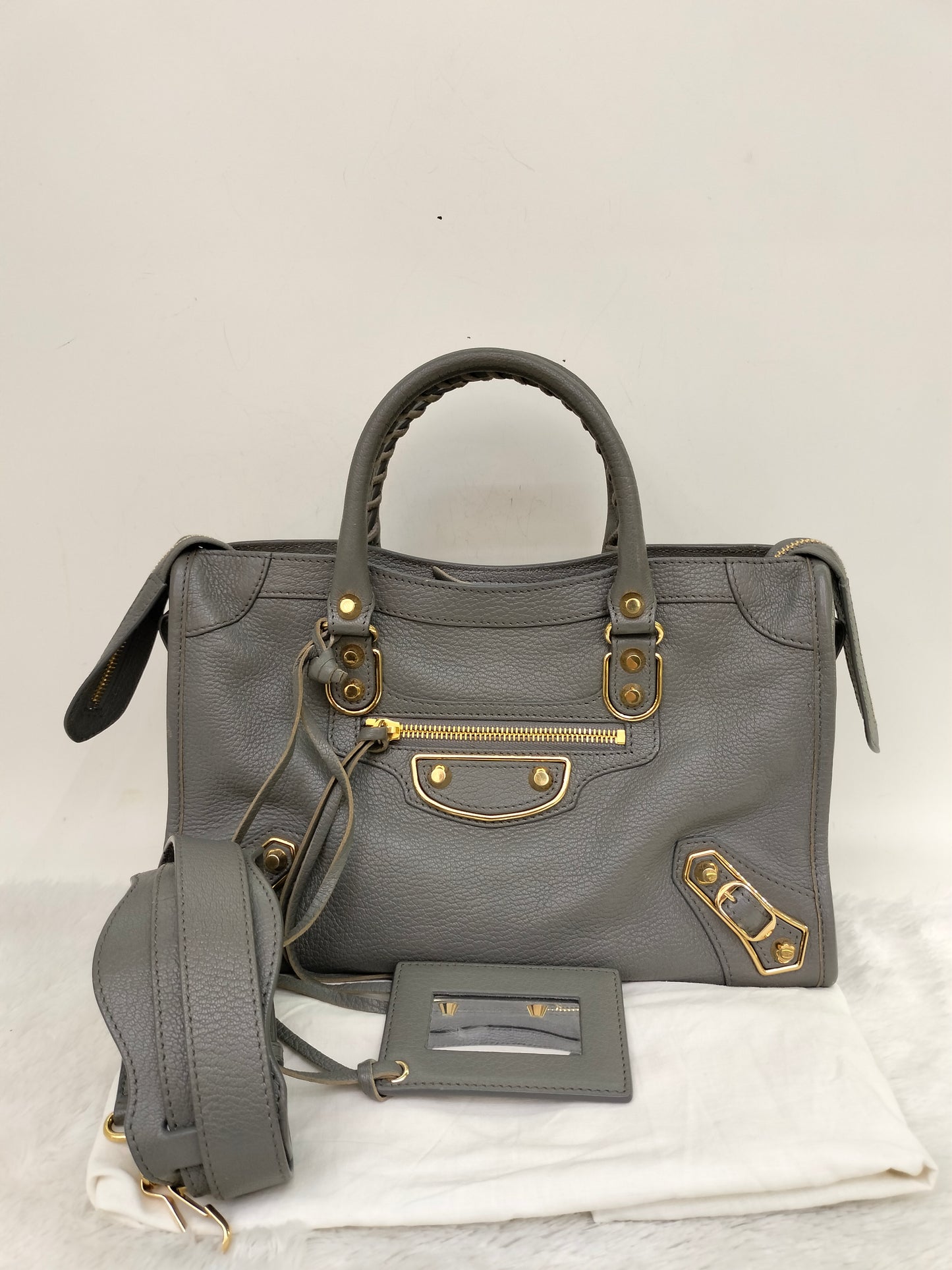 Balenciaga Small City Edge Dark Grey GHW