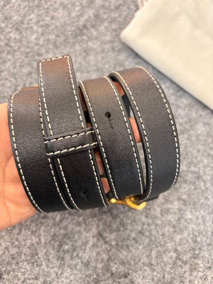 Loewe Puzzle Small Grained Navy Black GHW 2018