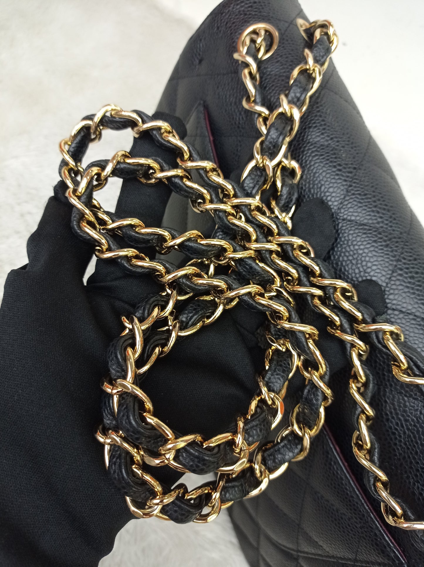 Chanel Jumbo Caviar Black GHW DF #17