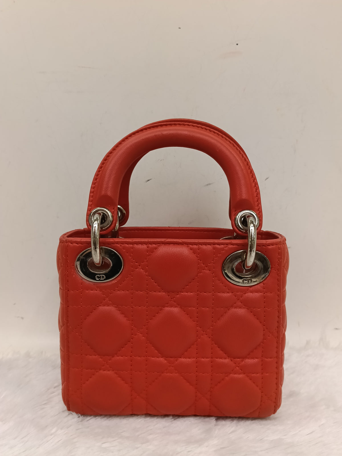 Lady Dior Micro Lamb Red SHW 2017