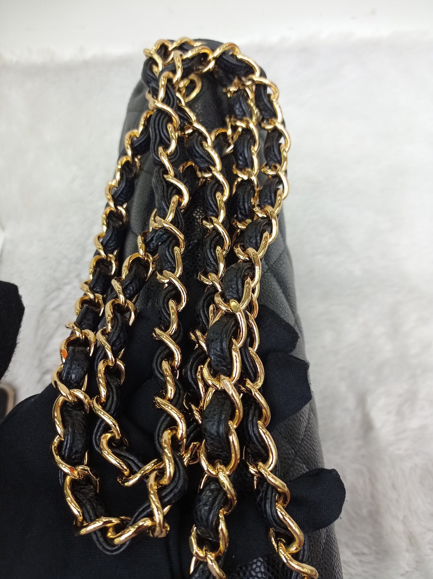 Chanel Jumbo Caviar Black GHW DF #24