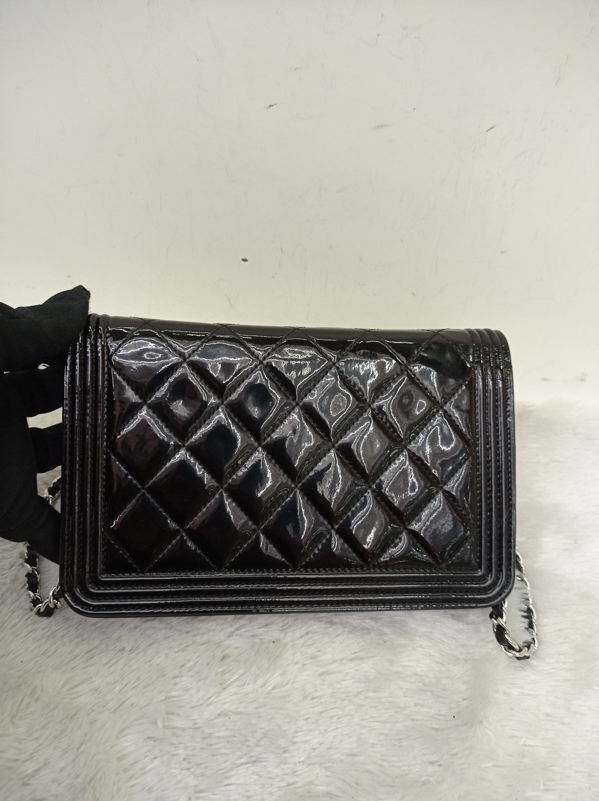 Chanel WOC Boy Patent Black SHW #20
