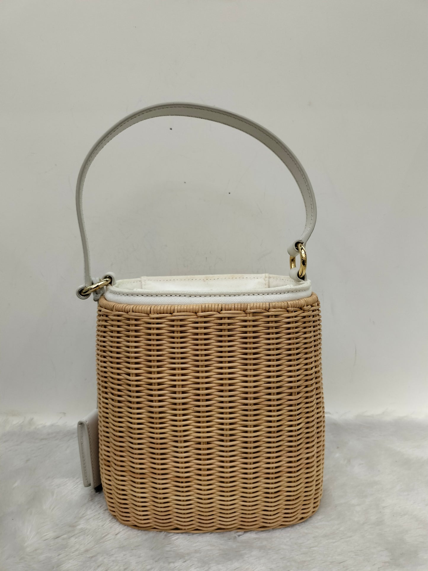 Prada Midollino Canapa Naturale Bianco GHW