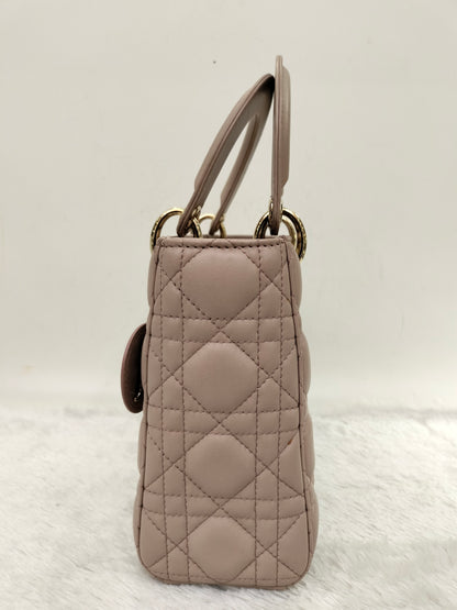 Lady Dior Small Lamb Taupe GHW 2017