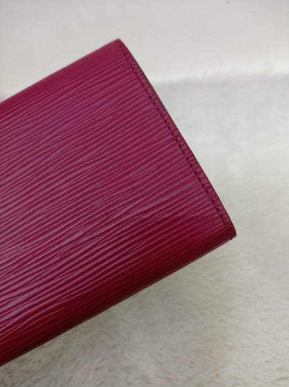 LV Emilie NM Wallet Epi Fuchsia Brown 2017