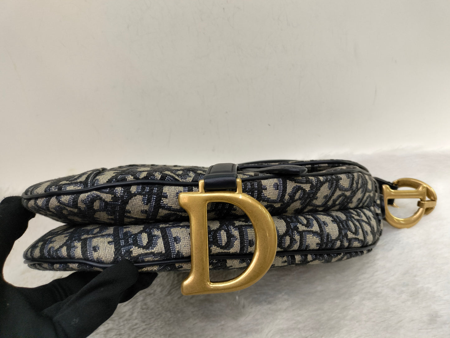 Dior Saddle Medium Oblique Navy GHW 2023