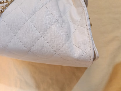 Chanel C25 Small Caviar White GHW 2025 (CHIP)