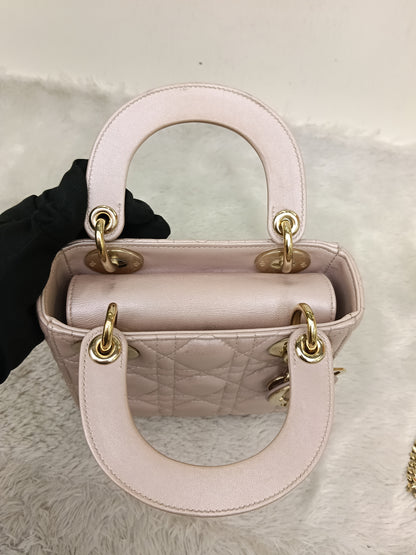 Lady Dior Mini Iridescent Lotus GHW 2018