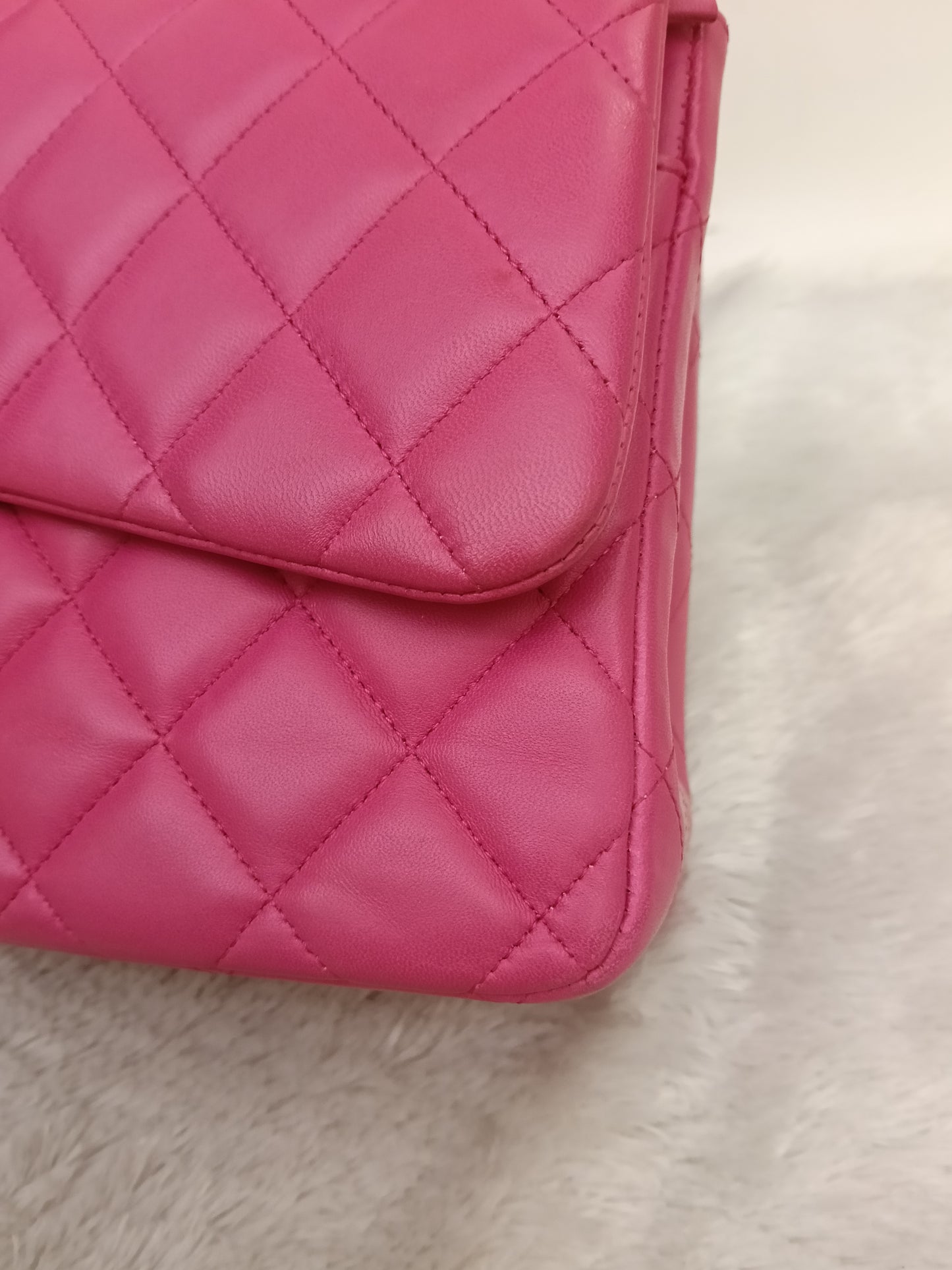 Chanel Jumbo Lamb Fuchsia GHW DF #21