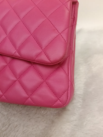 Chanel Jumbo Lamb Fuchsia GHW DF #21