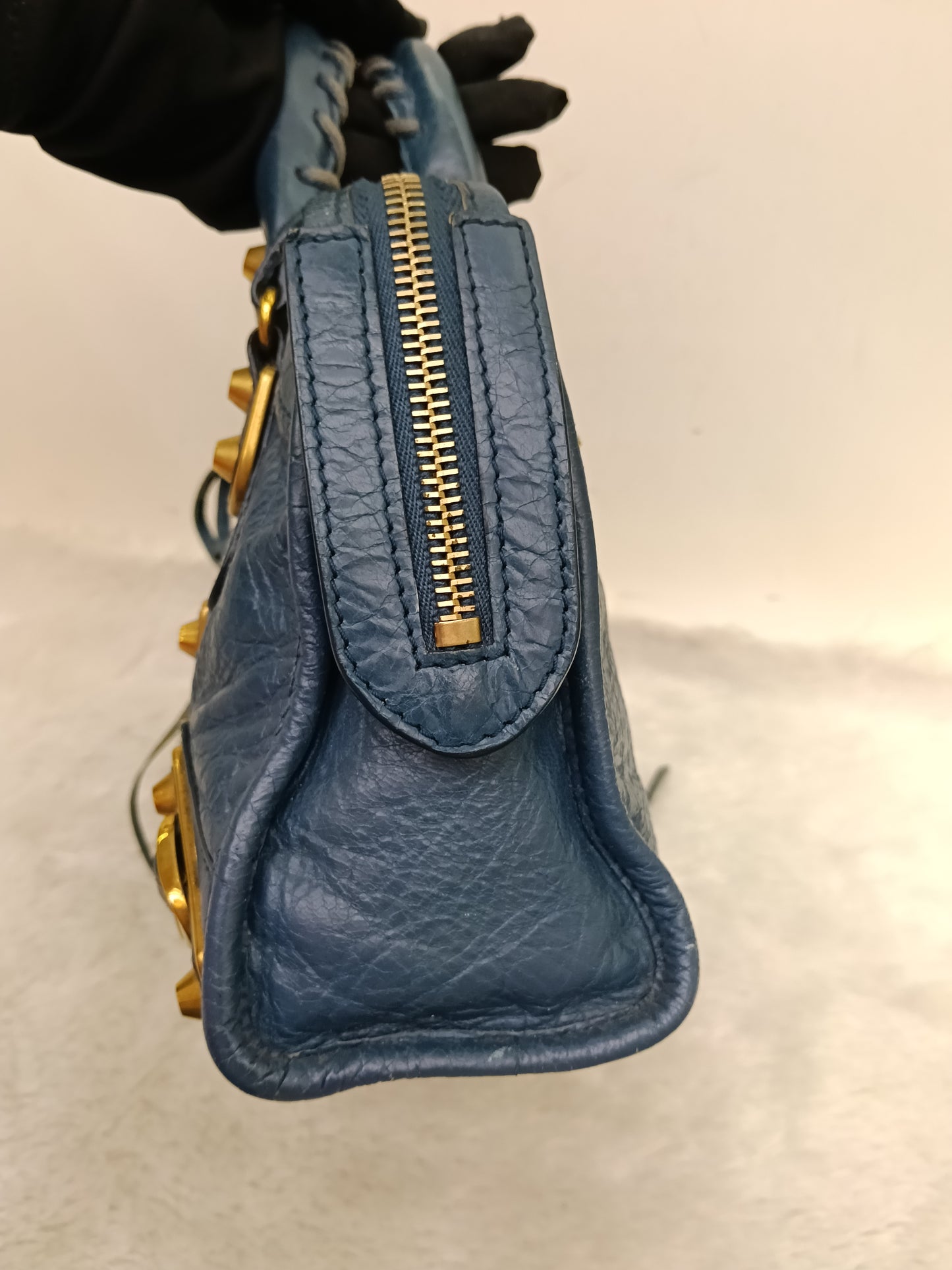 Balenciaga Mini City Edge Blue GHW 2017