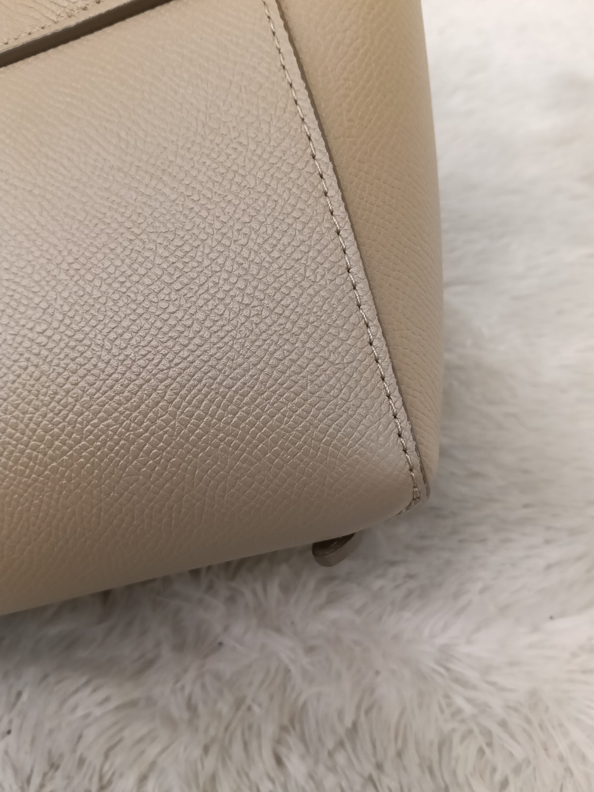 Celine Pico Belt Grained Light Taupe GHW 2020