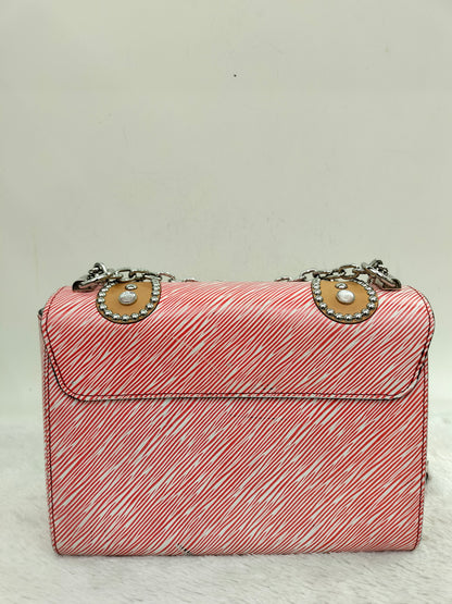 LV Twist MM Epi Studded Denim Red 2017