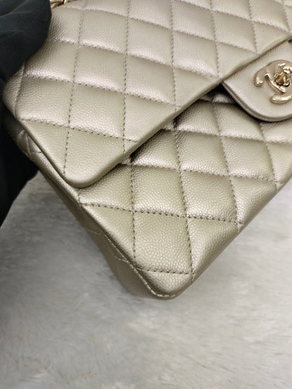 Chanel Medium Caviar Champagne GHW DF #23