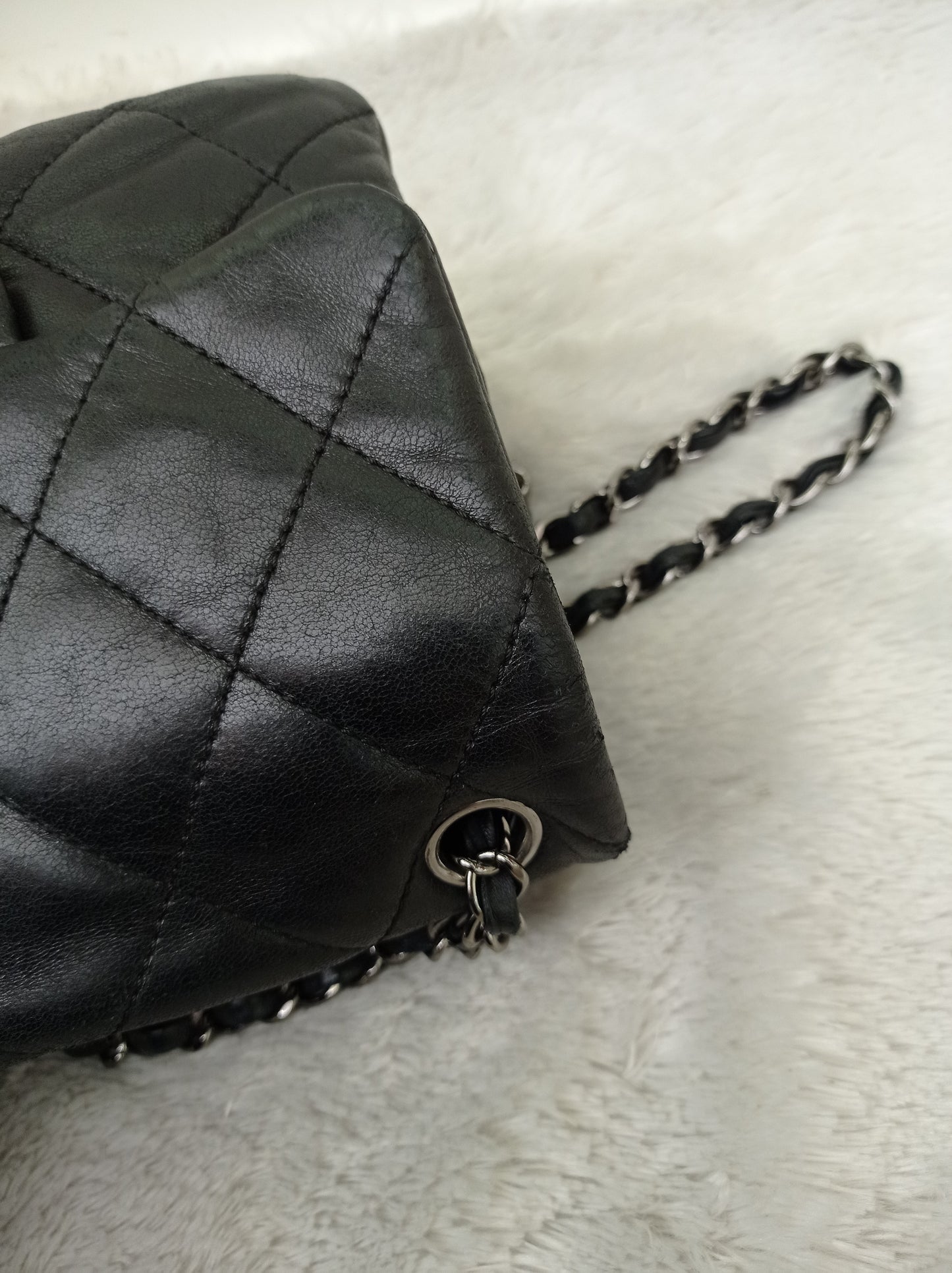 Chanel Accordion Flap Mini Lamb Black SHW #18