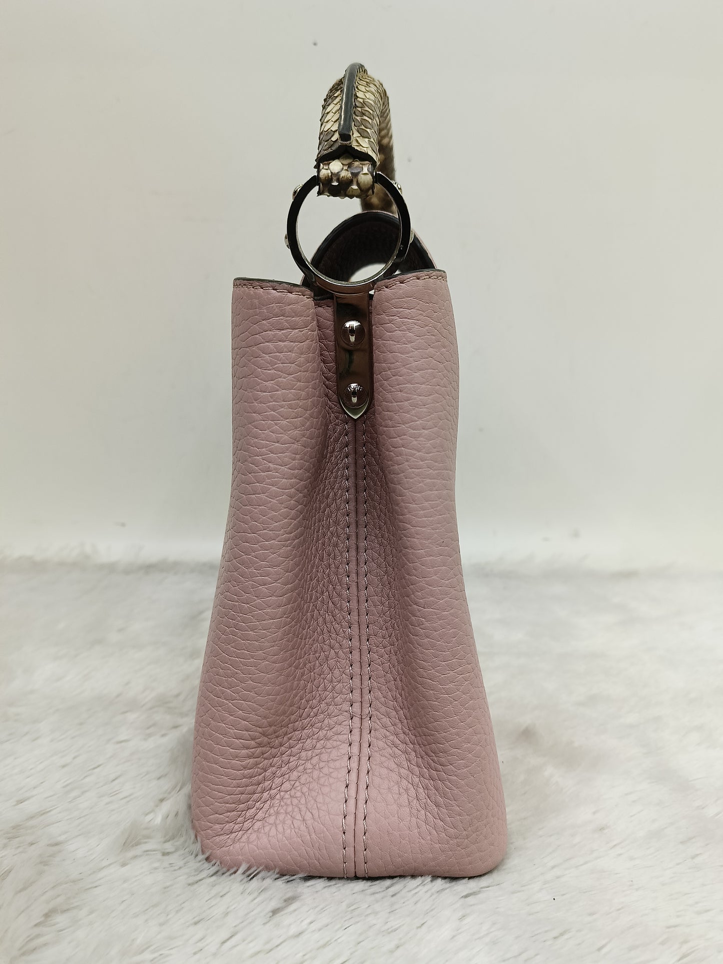 LV Capucines BB Taurillon Magnolia Handle Python 2016