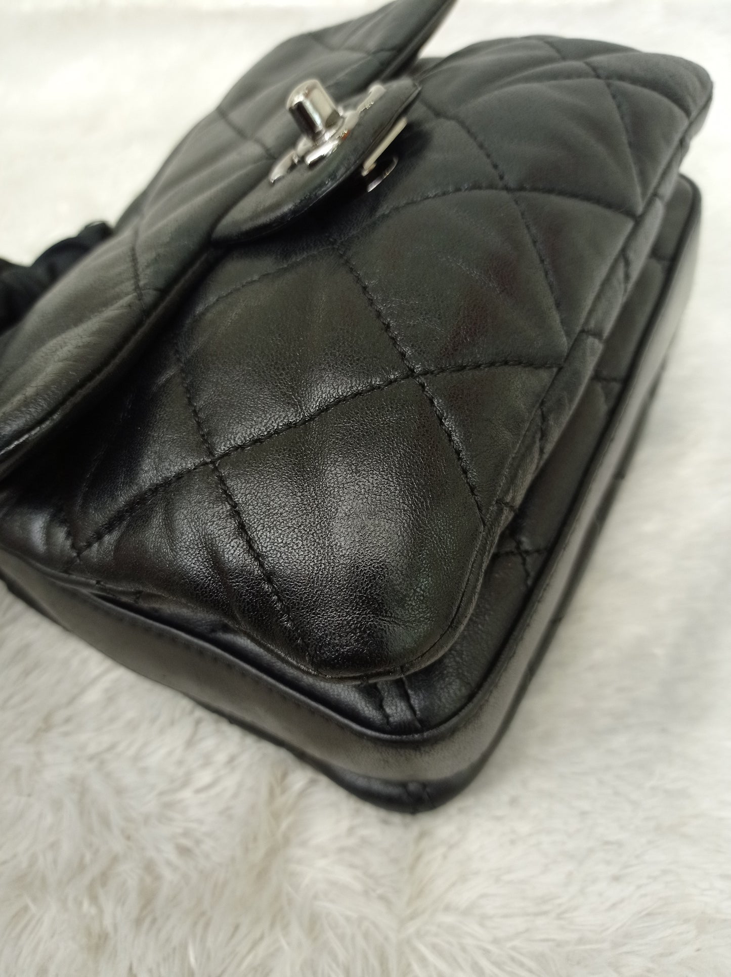 Chanel Accordion Flap Mini Lamb Black SHW #18