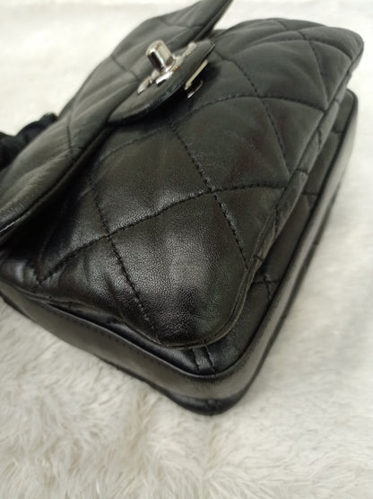 Chanel Accordion Flap Mini Lamb Black SHW #18
