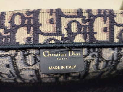 Dior Tote Book Medium Oblique Navy 2019