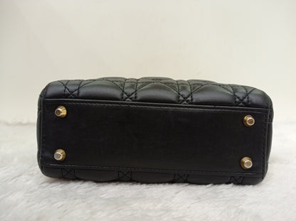 Lady Dior Mini Lamb Black GHW 2017