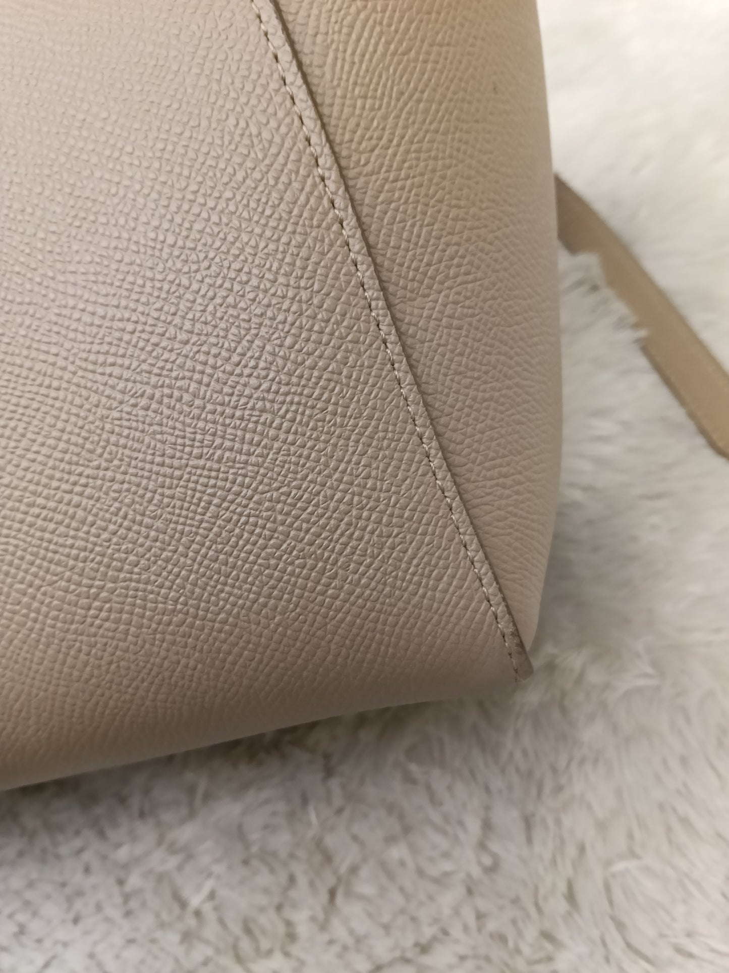 Celine Micro Belt Grained Light Taupe GHW 2021