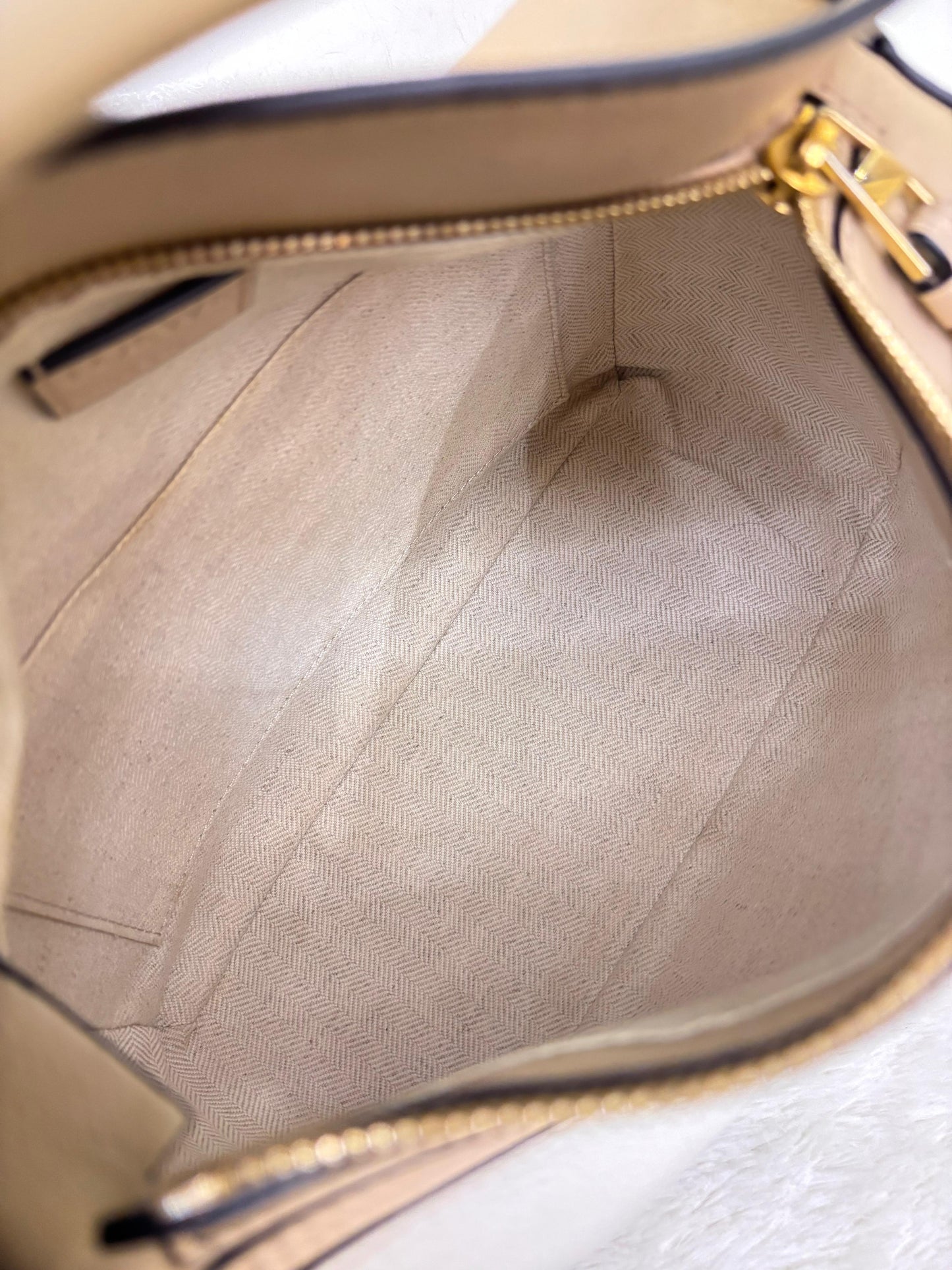 Loewe Puzzle Small Calfskin Dusty Beige Soft White GHW 2022