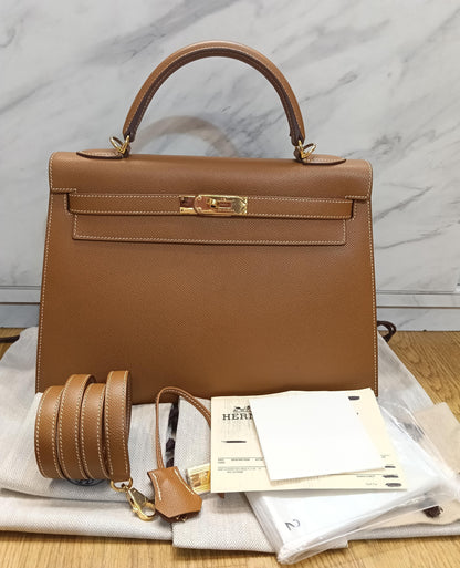 K32 Epsom Sellier Gold GHW #Q square