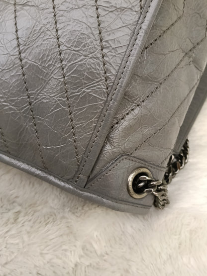 YsL Niki Medium Calfskin Grey RHW 2018