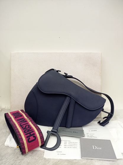 Dior Saddle Medium Ultra Matte Blue 2020