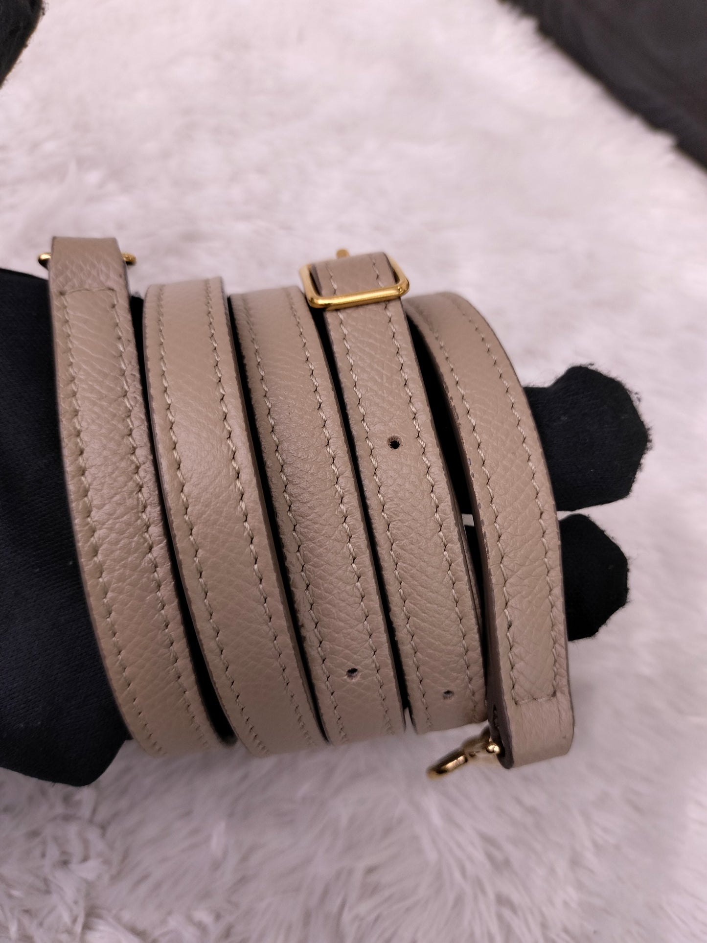 Celine Nano Belt Grained Taupe GHW 2019