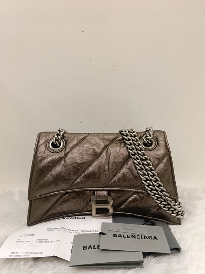 Balenciaga Small Crush Chain Padded Crinkled Dark Bronze SHW 2023