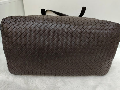 Bottega Veneta Cesta Shopper Tote Intrecciato Dark Brown