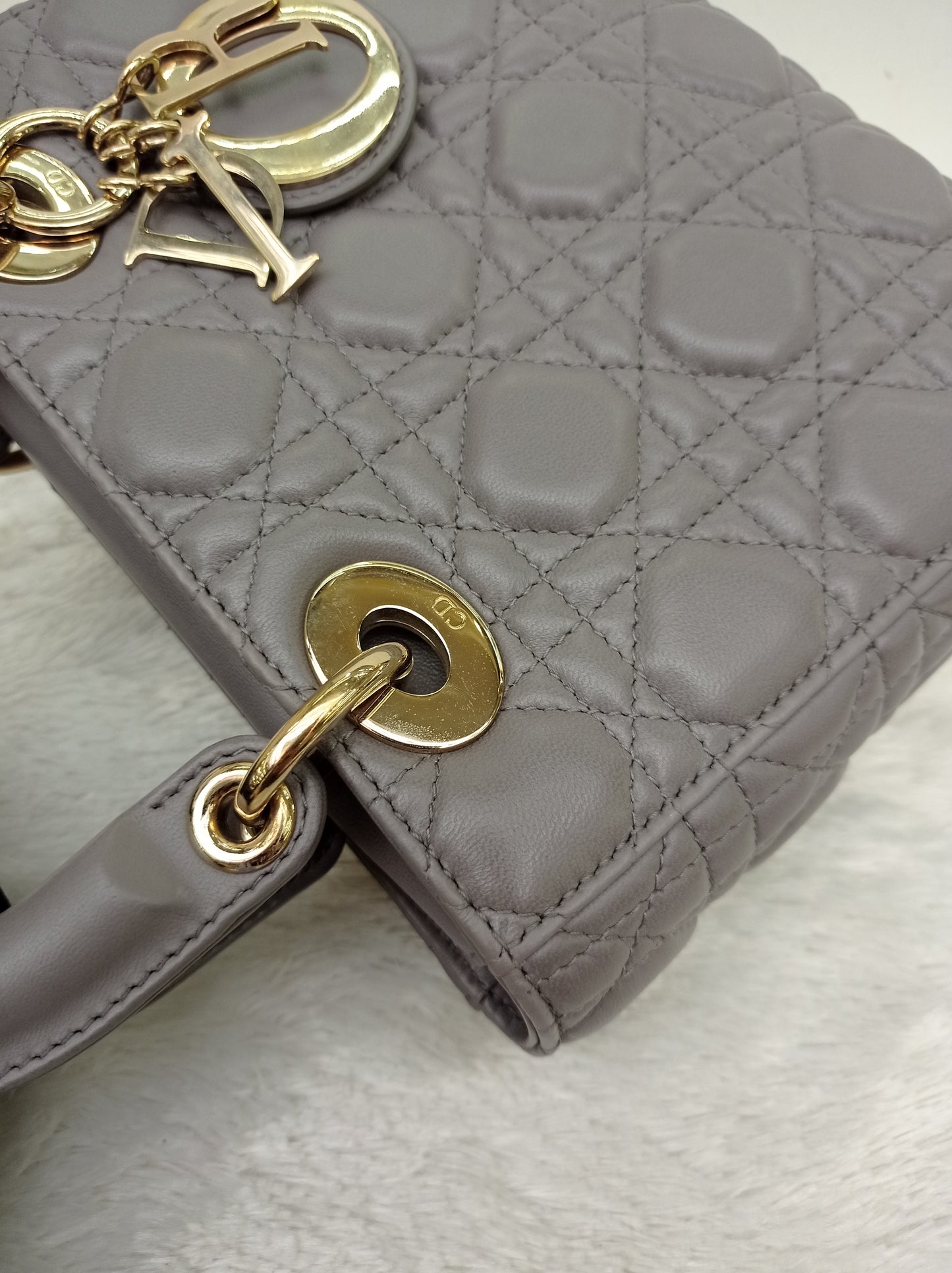Lady Dior Small Lamb Grey GHW 2019