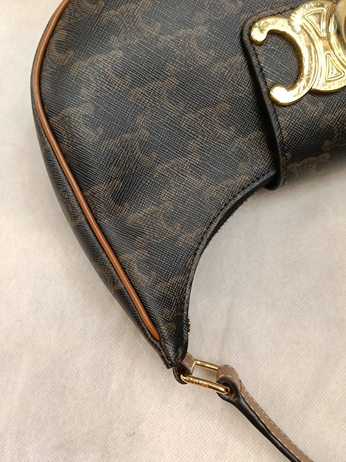 Celine Ava Triomphe Calfskin Tan GHW 2023