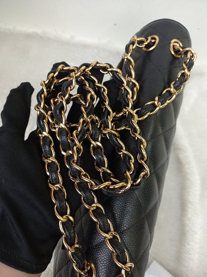Chanel Jumbo Caviar Black GHW DF #17