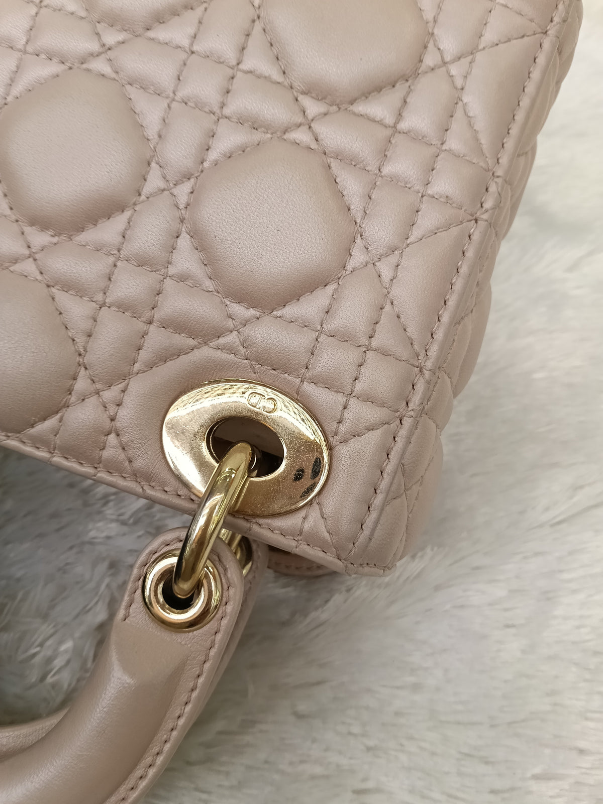 Lady Dior Mini Lamb Blush GHW 2017