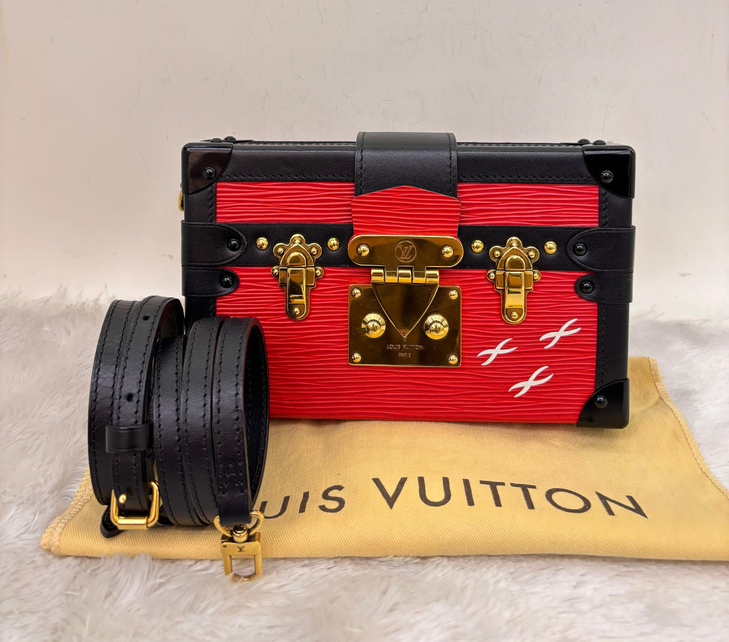 LV Petite Malle Epi Coquelicot Black 2015