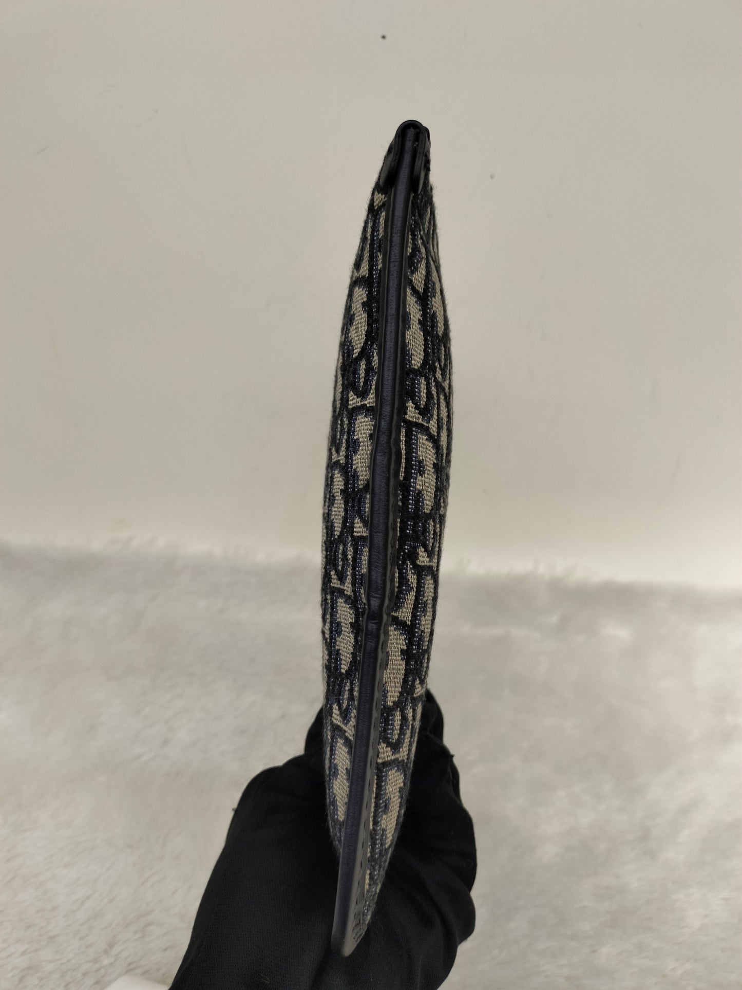 Dior Clutch Logogram Jacquard Oblique Navy GHW 2019